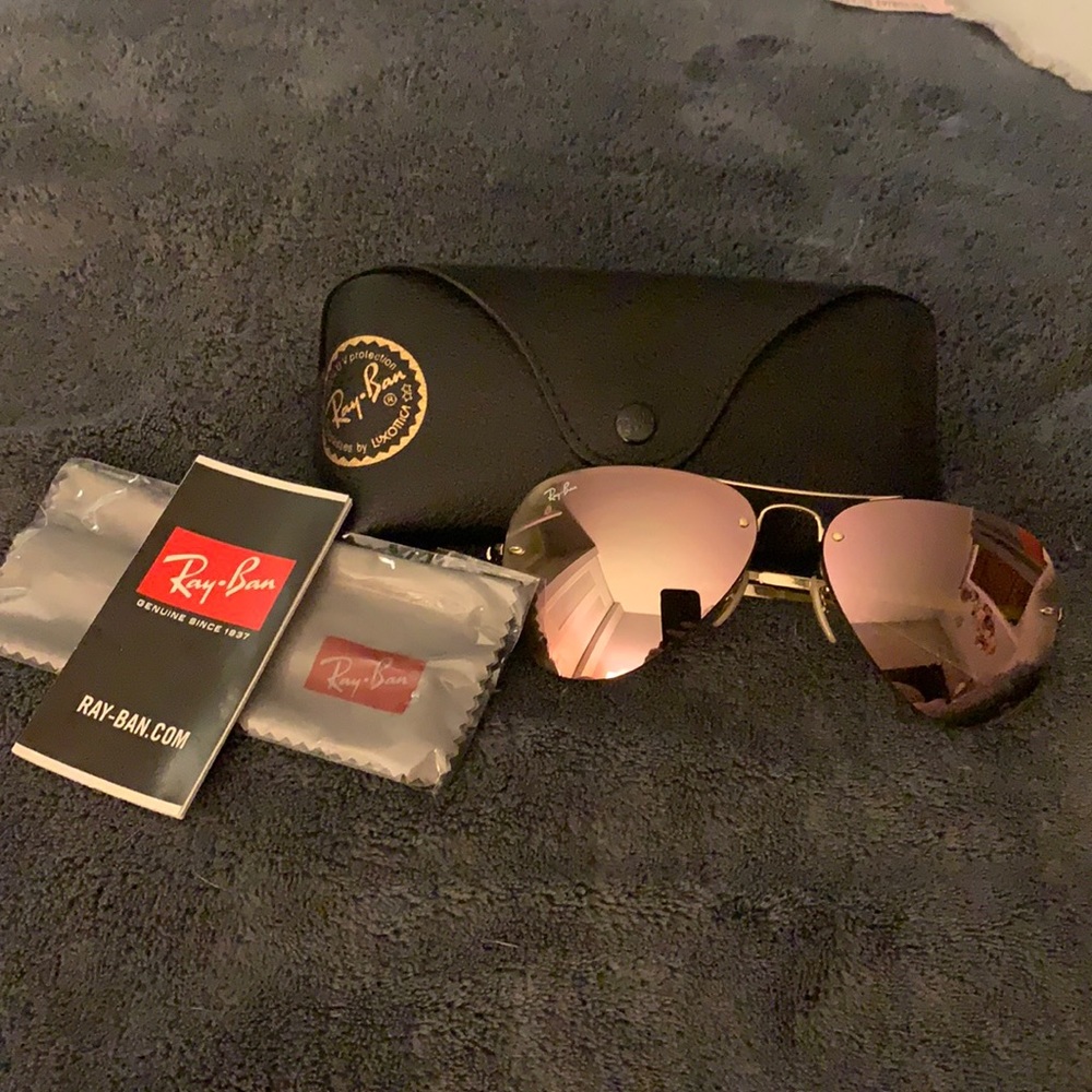 NWB Ray Ban Rose Gold Aviators